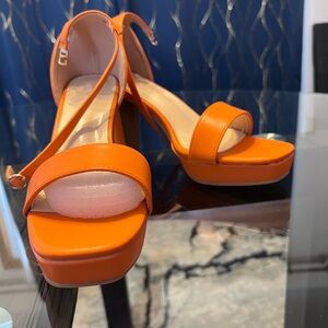 Orange Women's Platform Sandals